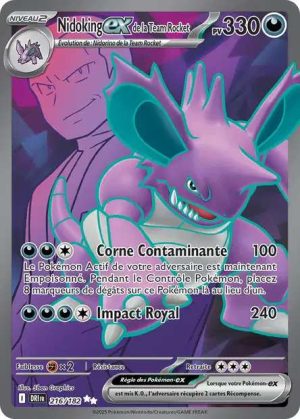 216 182 Nidoking EX de la Team Rocket Carte Pokemon Rivalites Destinees